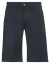 Grey Daniele Alessandrini Man Shorts & Bermuda Shorts Midnight Blue Size 32 Cotton, Elastane In Navy