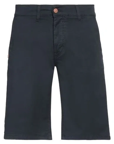 GREY DANIELE ALESSANDRINI GREY DANIELE ALESSANDRINI MAN SHORTS & BERMUDA SHORTS NAVY SIZE 29 COTTON, ELASTANE