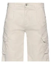 Grey Daniele Alessandrini Man Shorts & Bermuda Shorts Off White Size 33 Cotton, Elastane