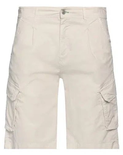 Grey Daniele Alessandrini Man Shorts & Bermuda Shorts Off White Size 33 Cotton, Elastane