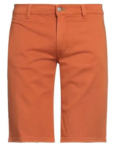 Grey Daniele Alessandrini Man Shorts & Bermuda Shorts Orange Size 32 Cotton, Elastane