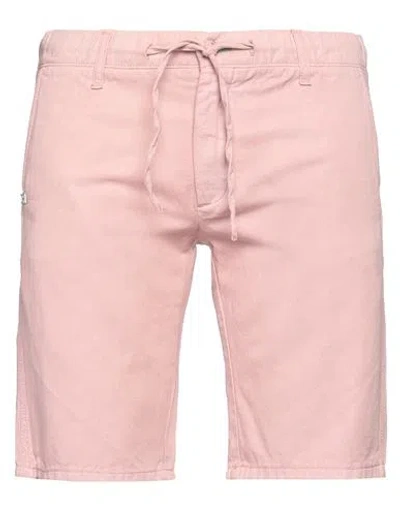 Grey Daniele Alessandrini Man Shorts & Bermuda Shorts Pink Size 32 Cotton, Linen