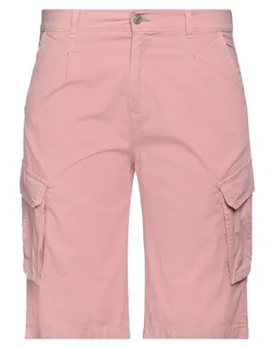 Grey Daniele Alessandrini Man Shorts & Bermuda Shorts Pink Size 32 Cotton, Elastane