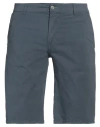Grey Daniele Alessandrini Man Shorts & Bermuda Shorts Slate Blue Size 32 Cotton, Elastane