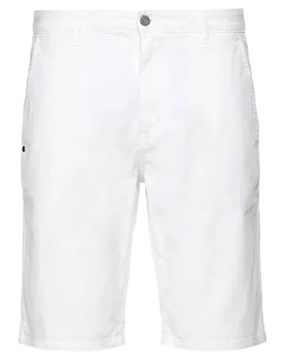 Grey Daniele Alessandrini Man Shorts & Bermuda Shorts White Size 29 Cotton, Elastane
