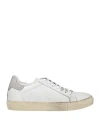 GREY DANIELE ALESSANDRINI GREY DANIELE ALESSANDRINI MAN SNEAKERS WHITE SIZE 6 SOFT LEATHER