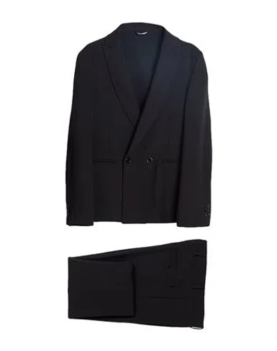 Grey Daniele Alessandrini Man Suit Black Size 36 Cotton, Polyamide, Elastane