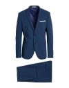 Grey Daniele Alessandrini Man Suit Blue Size 36 Polyester, Viscose, Elastane In Blue