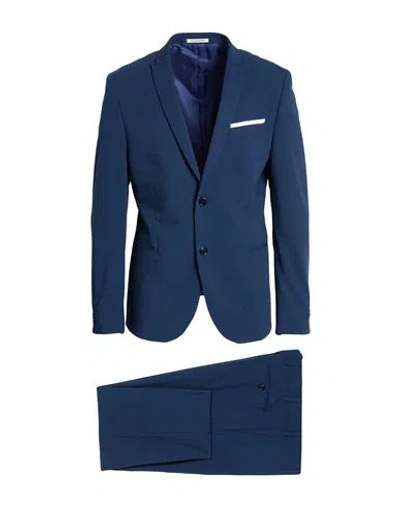 Grey Daniele Alessandrini Man Suit Blue Size 36 Polyester, Viscose, Elastane