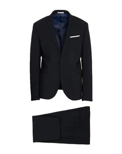 Grey Daniele Alessandrini Man Suit Midnight Blue Size 44 Wool, Elastane