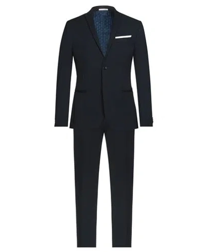 Grey Daniele Alessandrini Man Suit Midnight Blue Size 46 Polyester, Viscose, Elastane