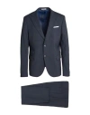 Grey Daniele Alessandrini Man Suit Navy Size 46 Polyester, Wool, Elastane In Blue