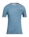 Grey Daniele Alessandrini Man Sweater Azure Size 38 Cotton In Blue
