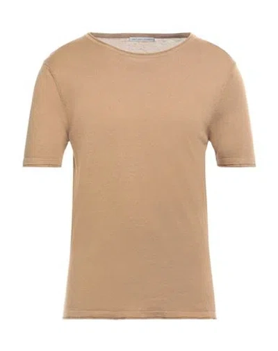 Grey Daniele Alessandrini Man Sweater Beige Size 38 Linen, Cotton