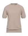 Grey Daniele Alessandrini Man Sweater Beige Size 42 Cotton