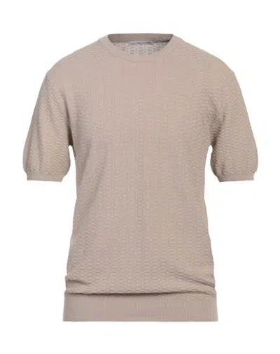 Grey Daniele Alessandrini Man Sweater Beige Size 42 Cotton