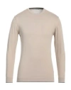 Grey Daniele Alessandrini Man Sweater Beige Size 44 Cotton