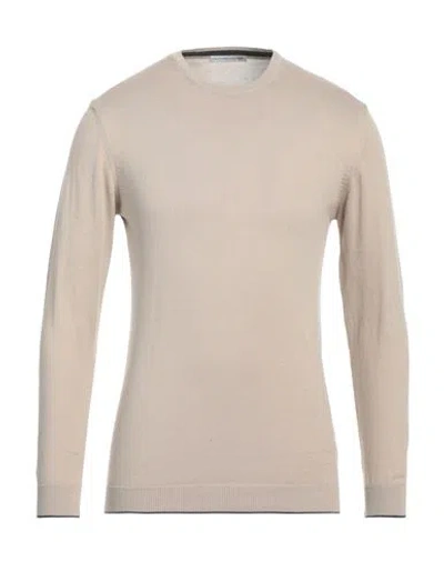 Grey Daniele Alessandrini Man Sweater Beige Size 44 Cotton