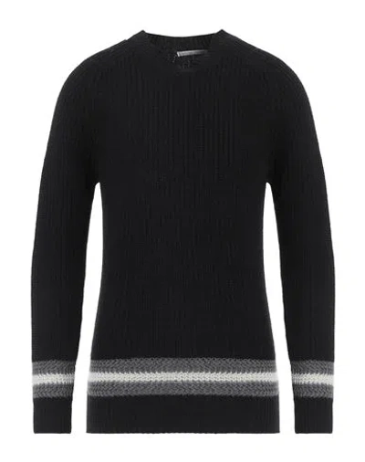 Grey Daniele Alessandrini Man Sweater Black Size 36 Wool, Polyamide