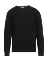Grey Daniele Alessandrini Man Sweater Black Size 38 Wool, Polyamide In Black