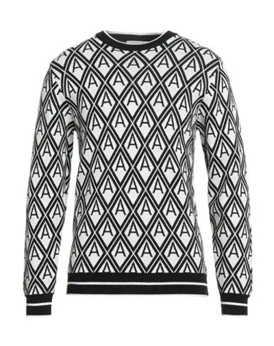 Grey Daniele Alessandrini Man Sweater Black Size 42 Acrylic, Wool