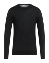 Grey Daniele Alessandrini Man Sweater Black Size 42 Wool, Acrylic