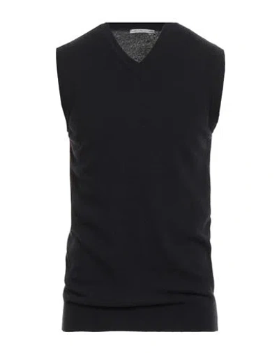 Grey Daniele Alessandrini Man Sweater Black Size 42 Wool, Polyamide