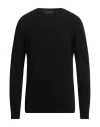 Grey Daniele Alessandrini Man Sweater Black Size 44 Wool, Cashmere