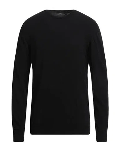 Grey Daniele Alessandrini Man Sweater Black Size 44 Wool, Cashmere