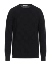 Grey Daniele Alessandrini Man Sweater Black Size 44 Wool, Polyamide