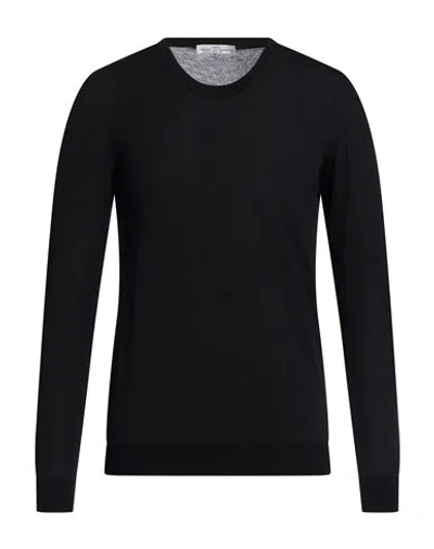 Grey Daniele Alessandrini Man Sweater Black Size M Merino Wool