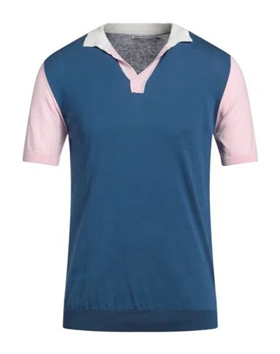 Grey Daniele Alessandrini Man Sweater Blue Size 38 Cotton