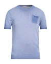 Grey Daniele Alessandrini Man Sweater Blue Size 42 Cotton