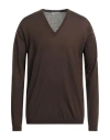 Grey Daniele Alessandrini Man Sweater Brown Size 44 Wool In Brown