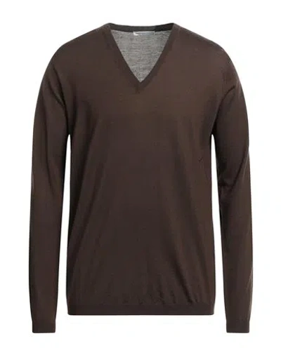 Grey Daniele Alessandrini Man Sweater Brown Size 44 Wool