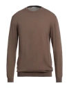 Grey Daniele Alessandrini Man Sweater Brown Size 44 Cotton