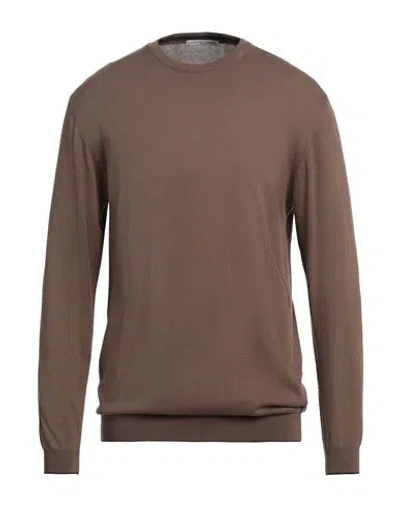 Grey Daniele Alessandrini Man Sweater Brown Size 44 Cotton