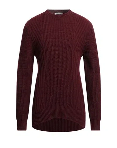 Grey Daniele Alessandrini Man Sweater Burgundy Size 42 Acrylic, Viscose, Wool, Alpaca Wool In Red