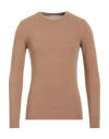 Grey Daniele Alessandrini Man Sweater Camel Size 36 Wool, Polyamide In Brown