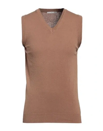 Grey Daniele Alessandrini Man Sweater Camel Size 38 Wool, Polyamide In Beige