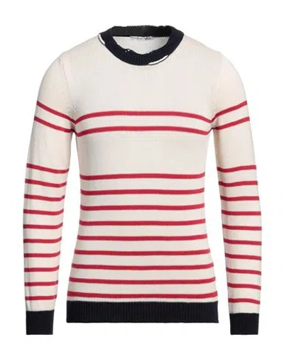 Grey Daniele Alessandrini Man Sweater Cream Size 38 Cotton In White