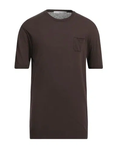 Grey Daniele Alessandrini Man Sweater Dark Brown Size 44 Cotton