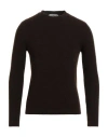 Grey Daniele Alessandrini Man Sweater Dark Brown Size 44 Wool, Acrylic, Polyamide