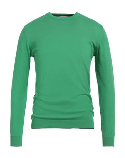Grey Daniele Alessandrini Man Sweater Green Size 36 Cotton In Green