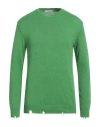Grey Daniele Alessandrini Man Sweater Green Size 38 Cotton In Green