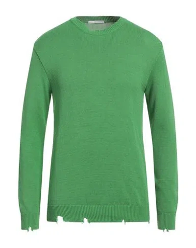 Grey Daniele Alessandrini Man Sweater Green Size 38 Cotton