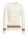 Grey Daniele Alessandrini Man Sweater Ivory Size 40 Wool, Polyamide In White