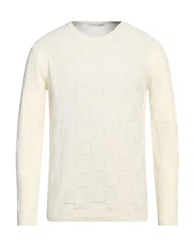 Grey Daniele Alessandrini Man Sweater Ivory Size 42 Wool, Polyamide In White