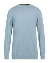 Grey Daniele Alessandrini Man Sweater Light Blue Size 44 Cotton