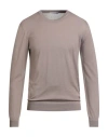 Grey Daniele Alessandrini Man Sweater Light Brown Size 38 Wool, Silk In Gray